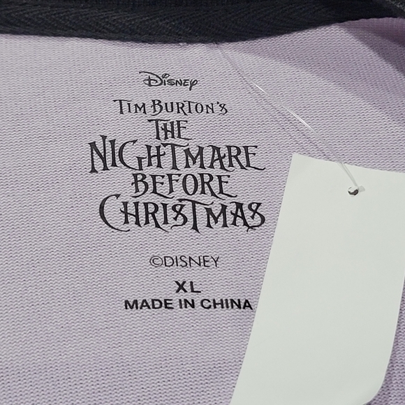 NWT XL DISNEY Graphic "Best Nightmare Ever" Long Sleeve Pajama Shirt - Picture 7 of 7